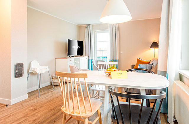 BEECH Resort Fleesensee Wohnungstyp 4 Wohn-/Essbereichimmer