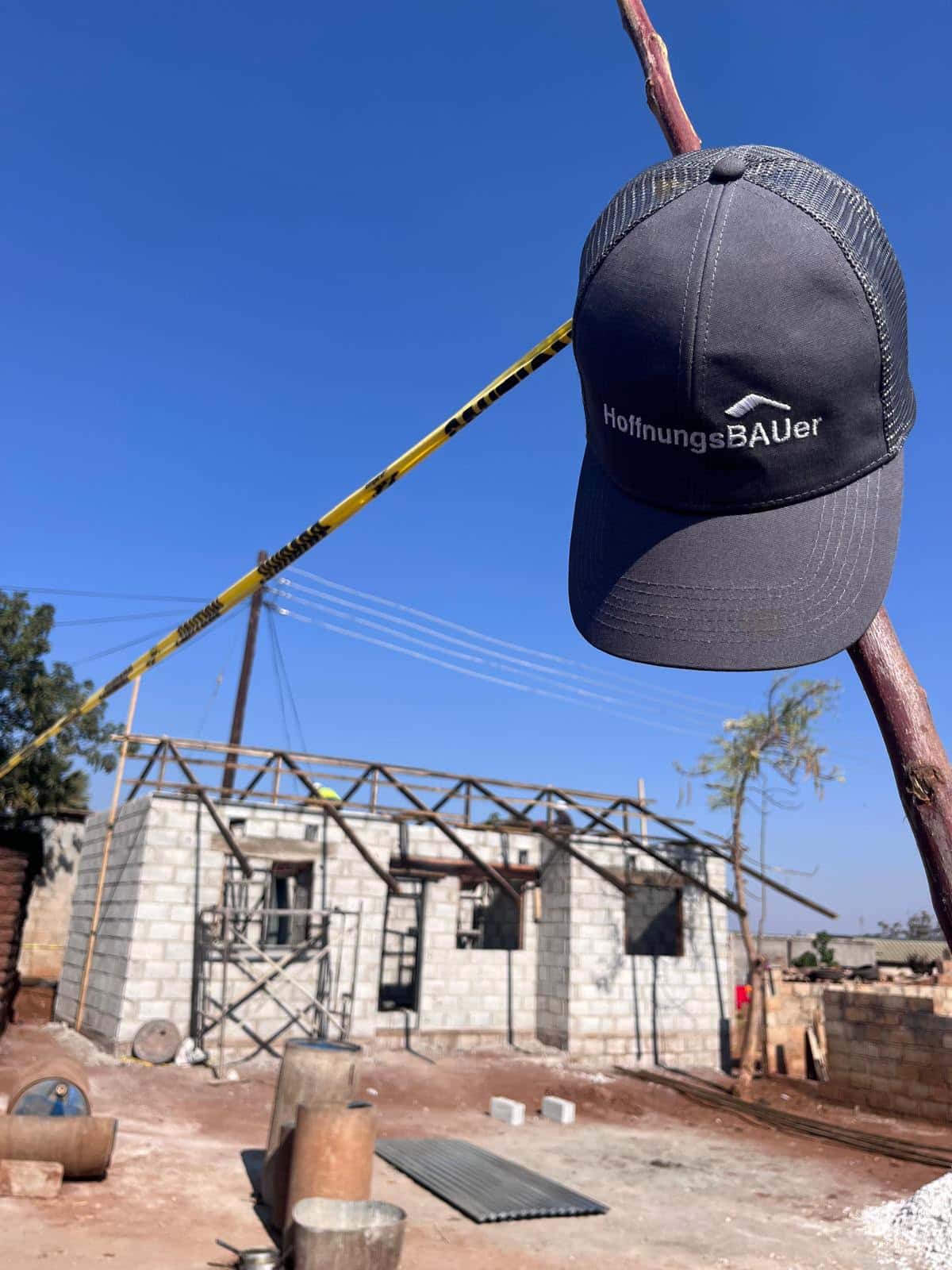 Die Baustelle des HoffnunsBAUer-Freiwilligeneinsatzes in Sambia 2026