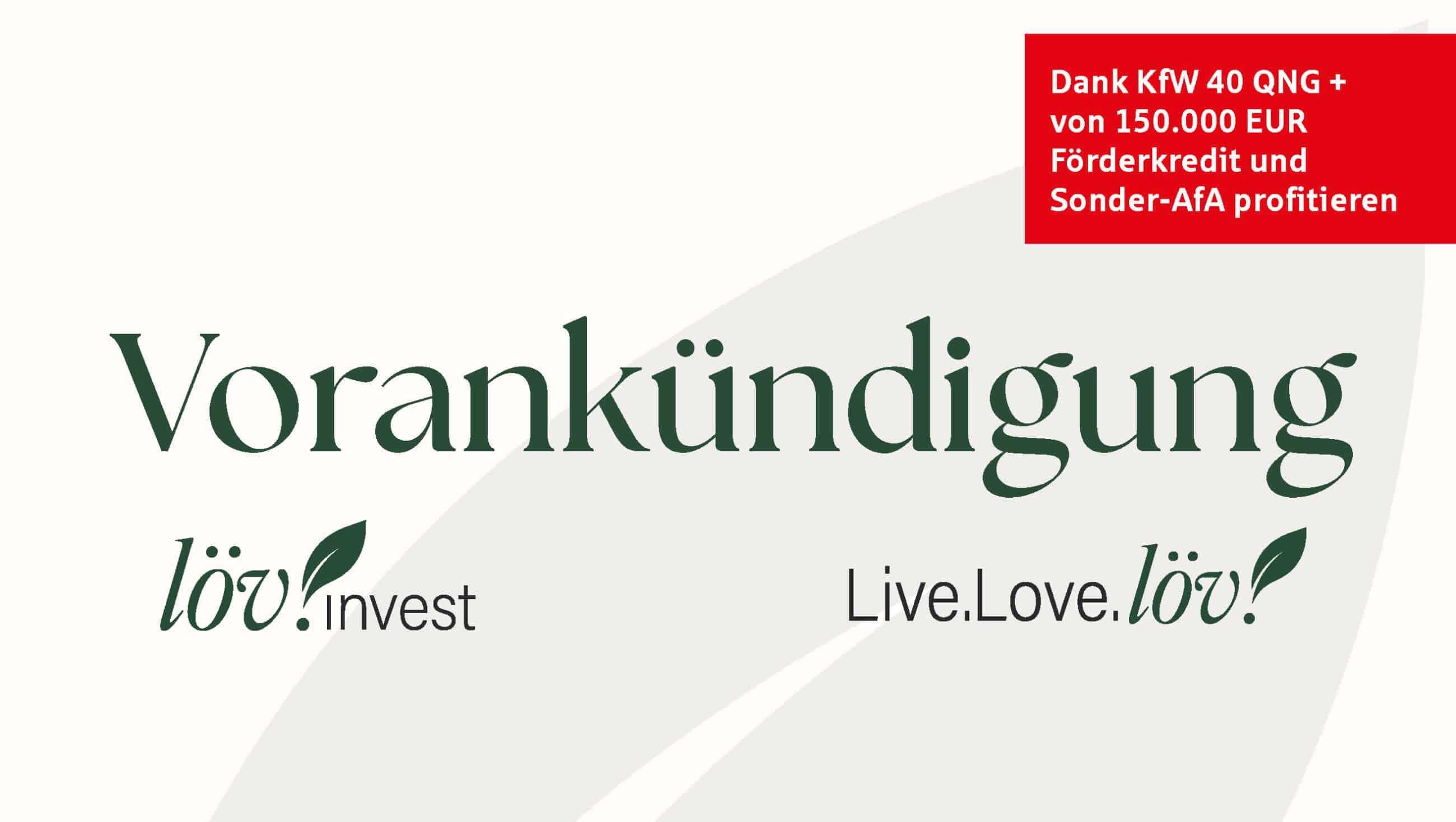 Vorankündigung Lövinvest und Live.Love.Löv.