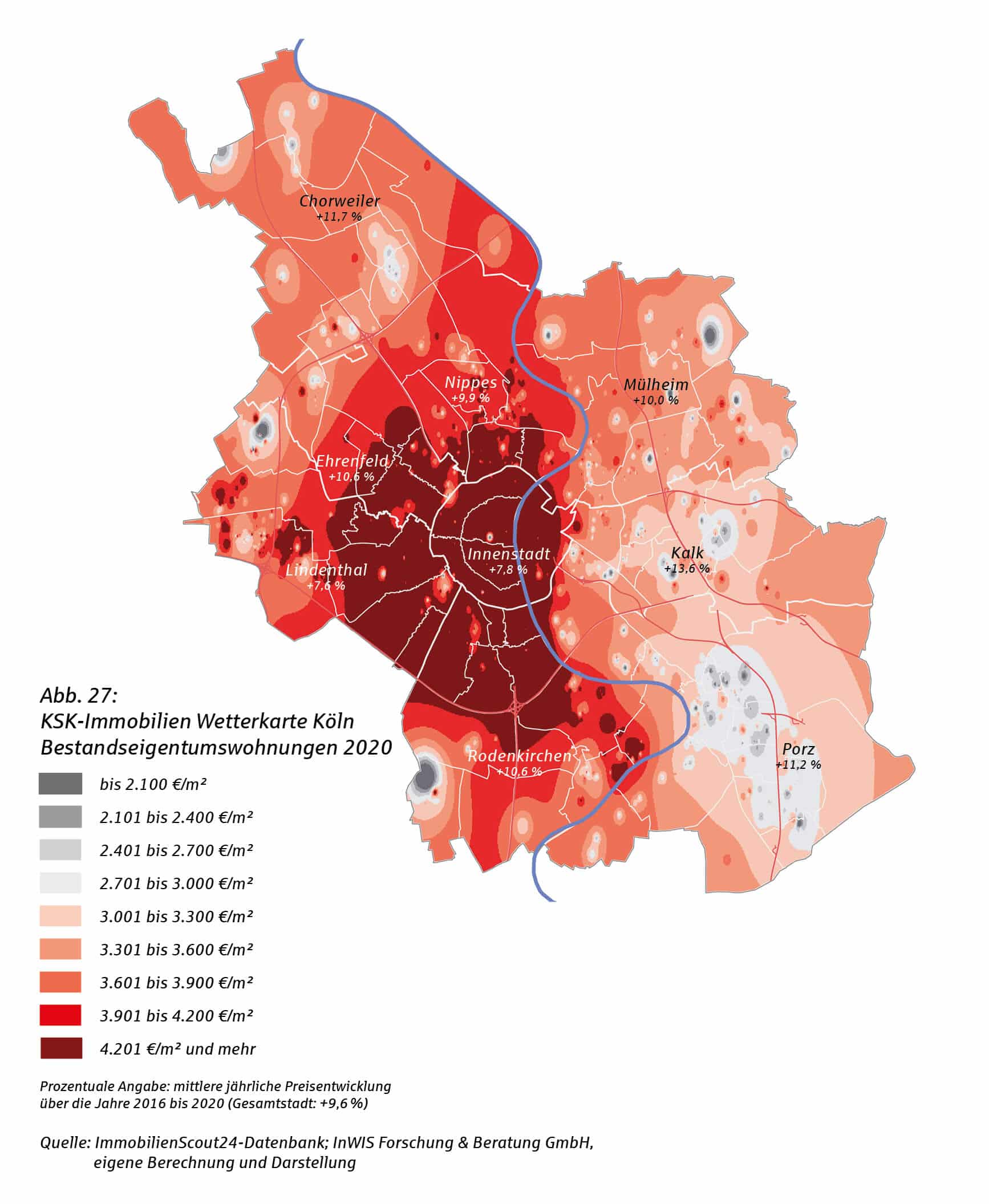 KSK-Immobilien Wetterkarte Köln für Bestandseigentumswohnungen 2020