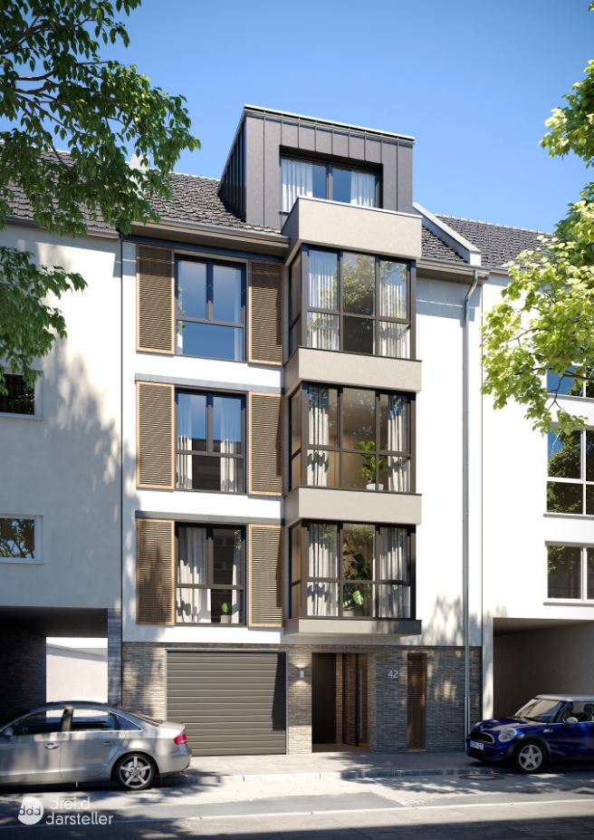 Straßenansicht Neubauprojekt in Köln-Sülz