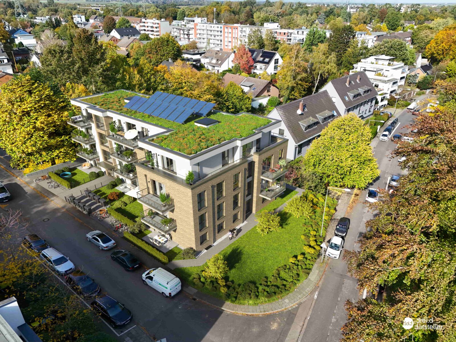 Birdview von Eigentumswohnungen im Frechener Weg