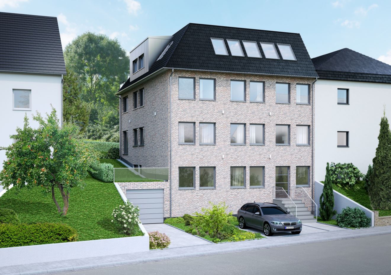 Vorderansicht Neubauprojekt Bonn-Lannesdorf