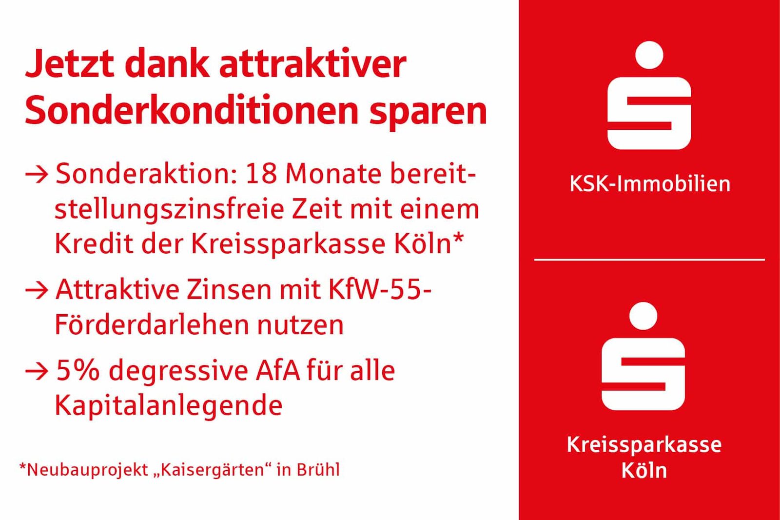 Kaisergärten Brühl: attraktive Sonderkonditionen