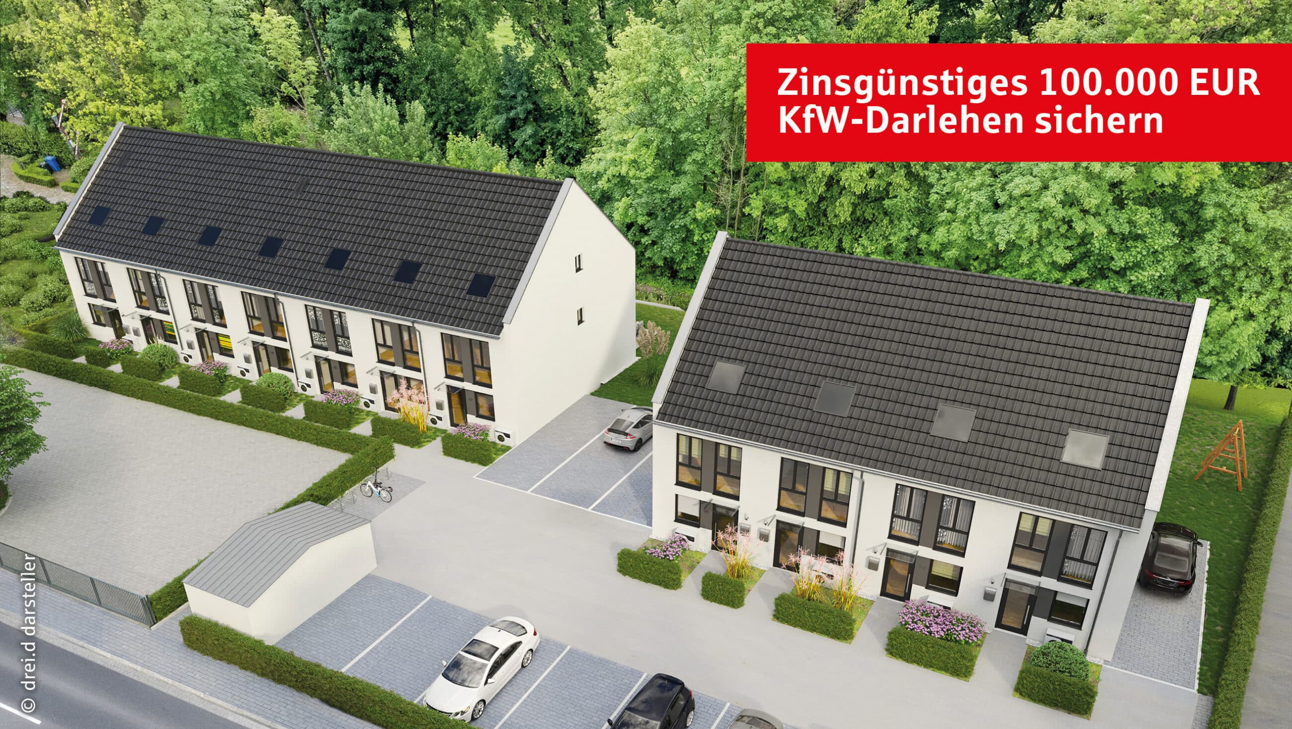 Pattscheider Elf Außenansicht. Zinsgünstiges 100.000 EUR KfW-Darlehen sichern