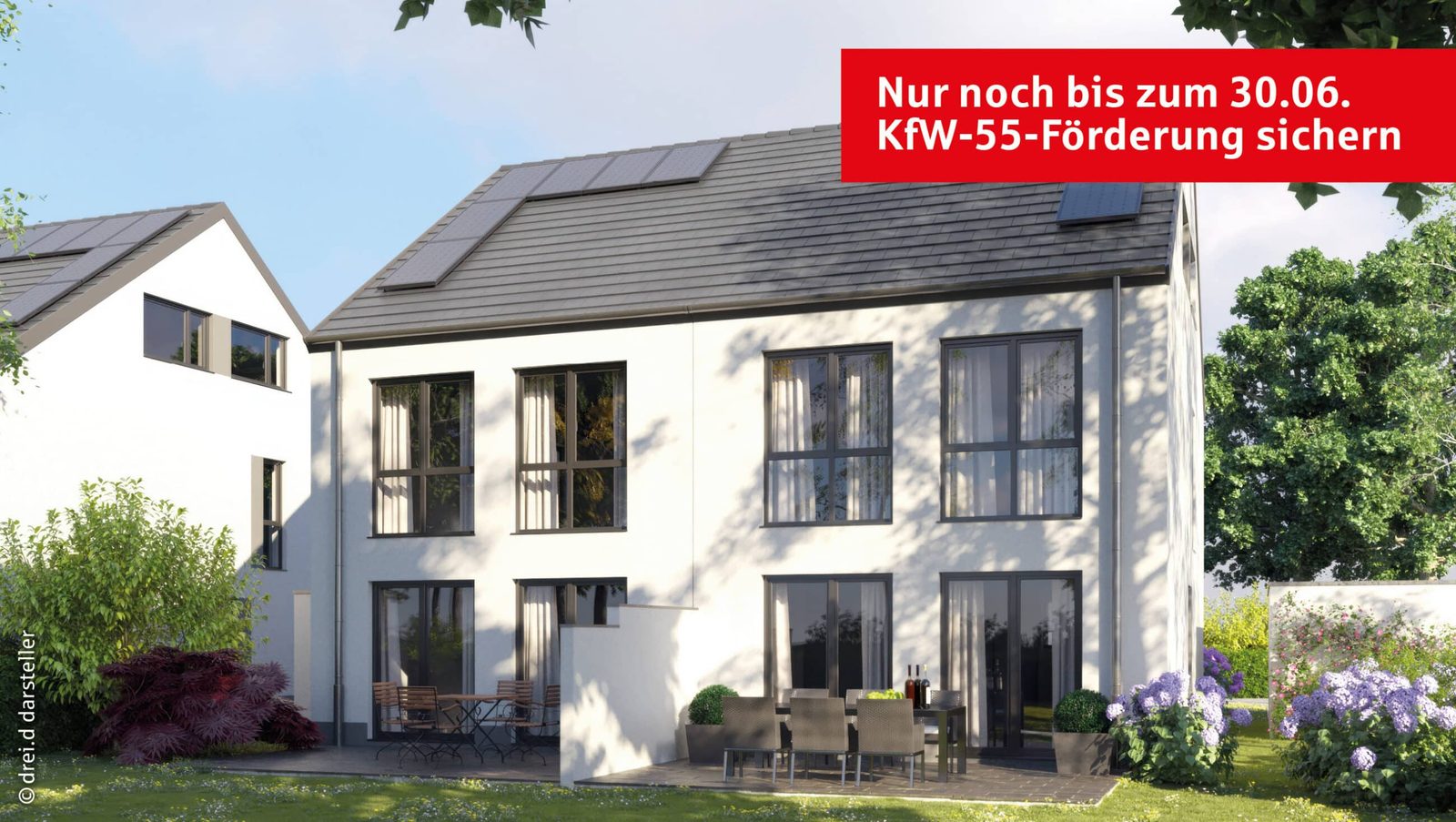 Ihr neues Zuhause an der Mertener Mühle. Nur noch bis zum 30.06. KfW-55-Förderung sichern