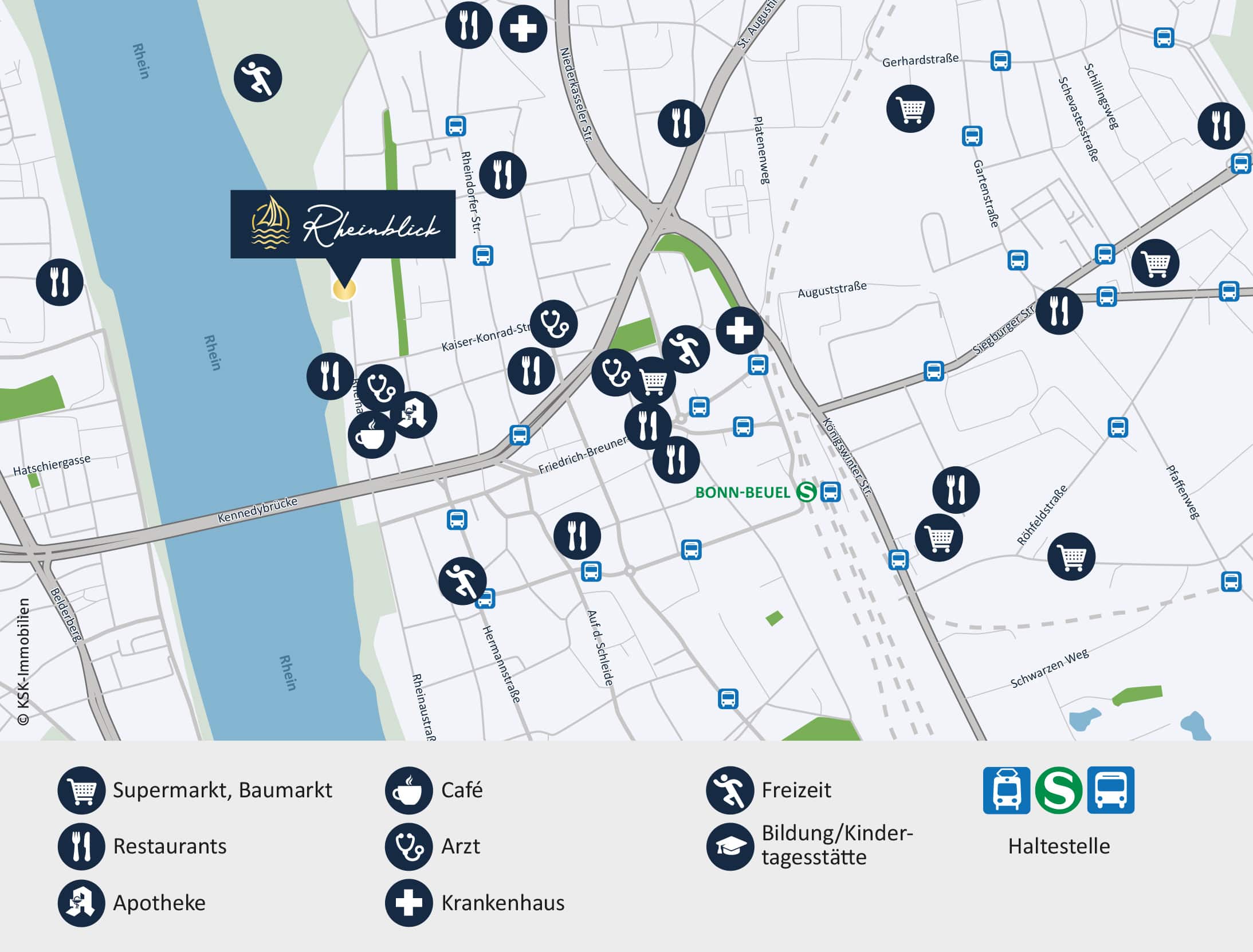 Rheinblick Bonn Mikrolage 