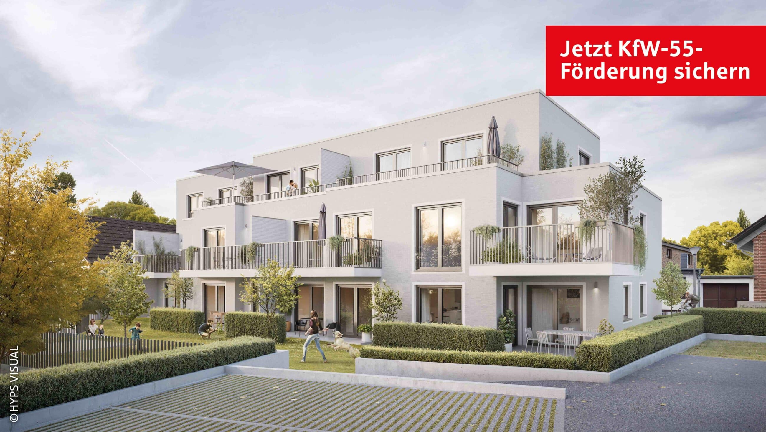 HUUS Zur Mühle Außenansicht. Jetzt KfW-55-Förderung sichern