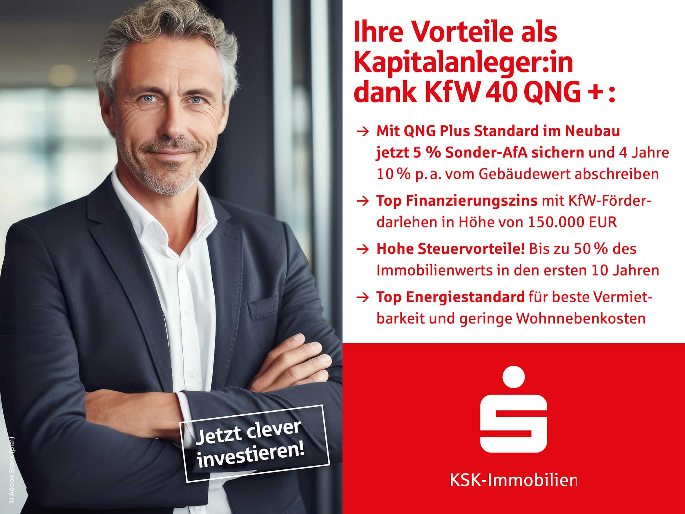Vorteile als Kapitalanleger:in dank KfW 40 QNG + 