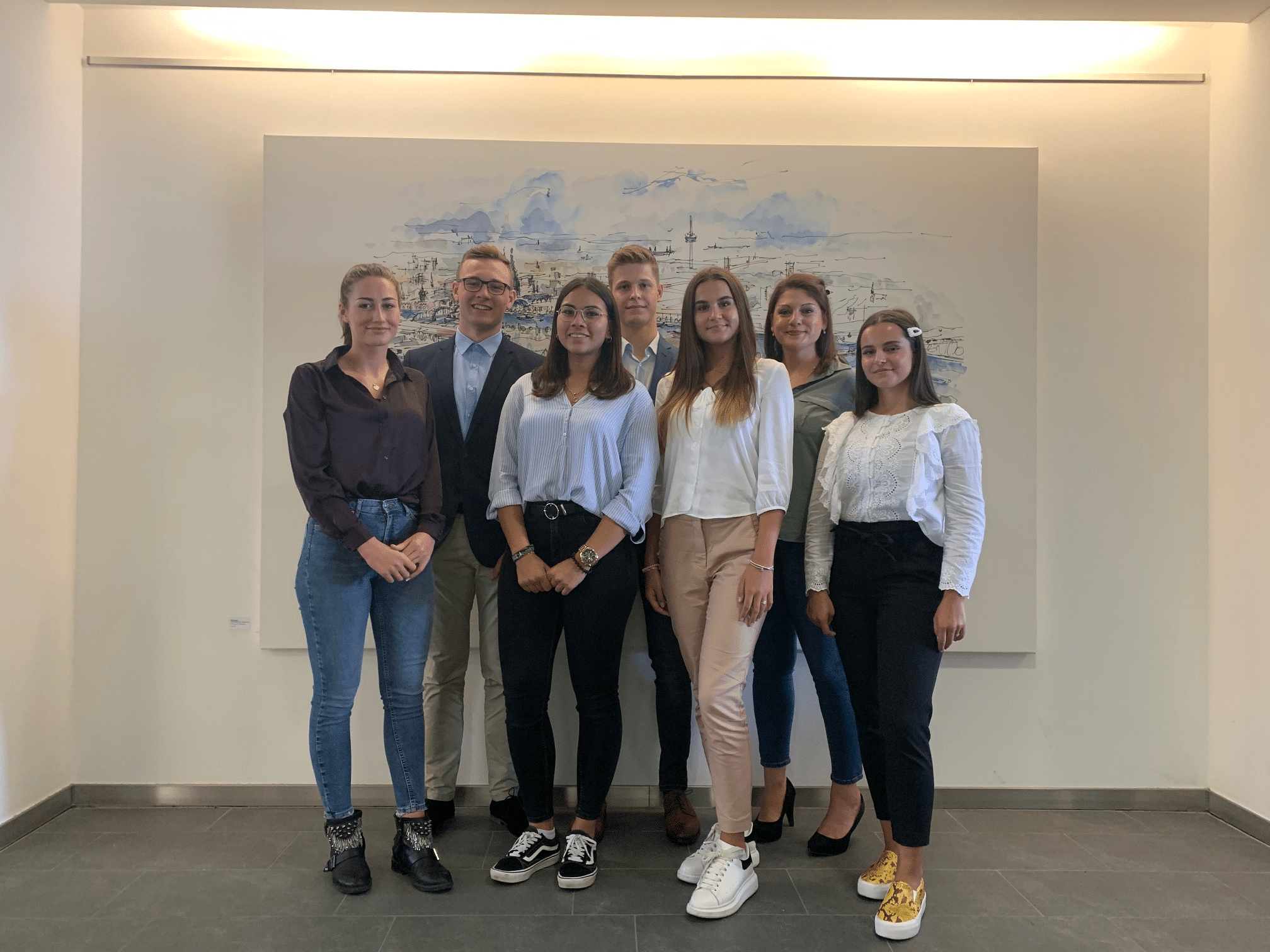 Gruppenbild Azubis 2019 bei KSK-Immobilien