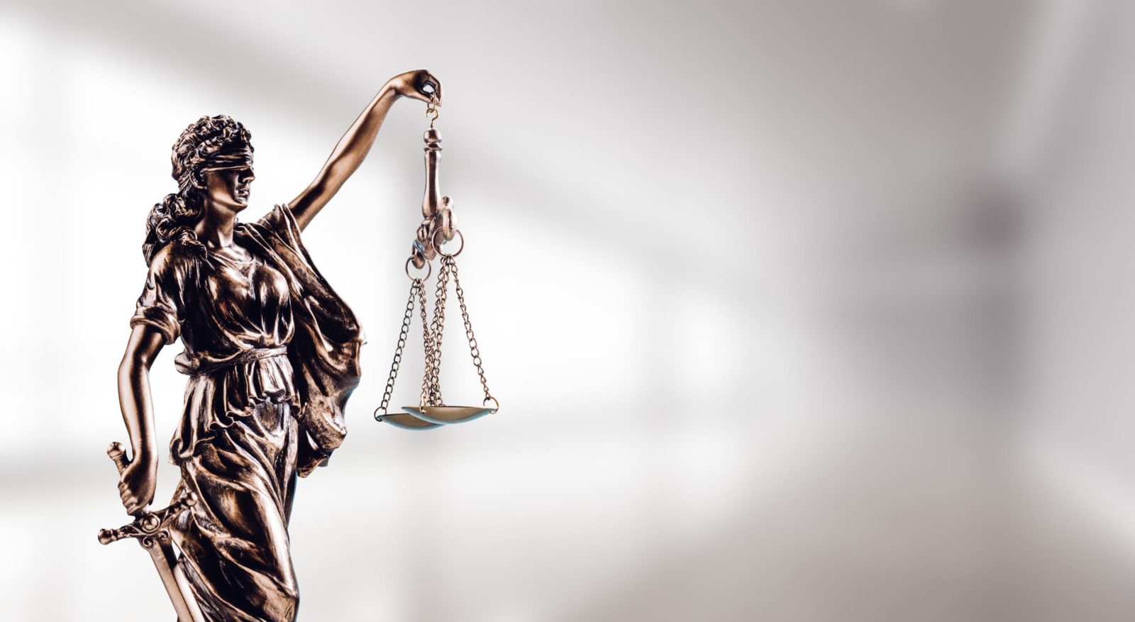 Justitia, Göttin der Gerechtigkeit, als Symbol der Rechtssprechung