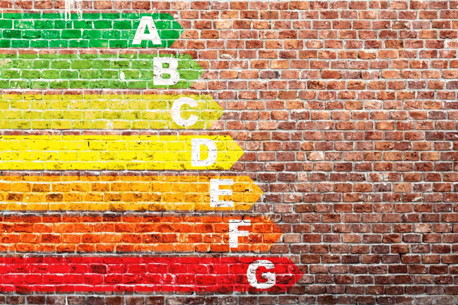 Mauer mit Balken für Energieeffizienz